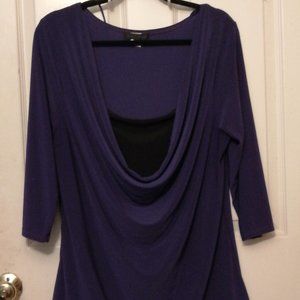 Purple Draped Blouse